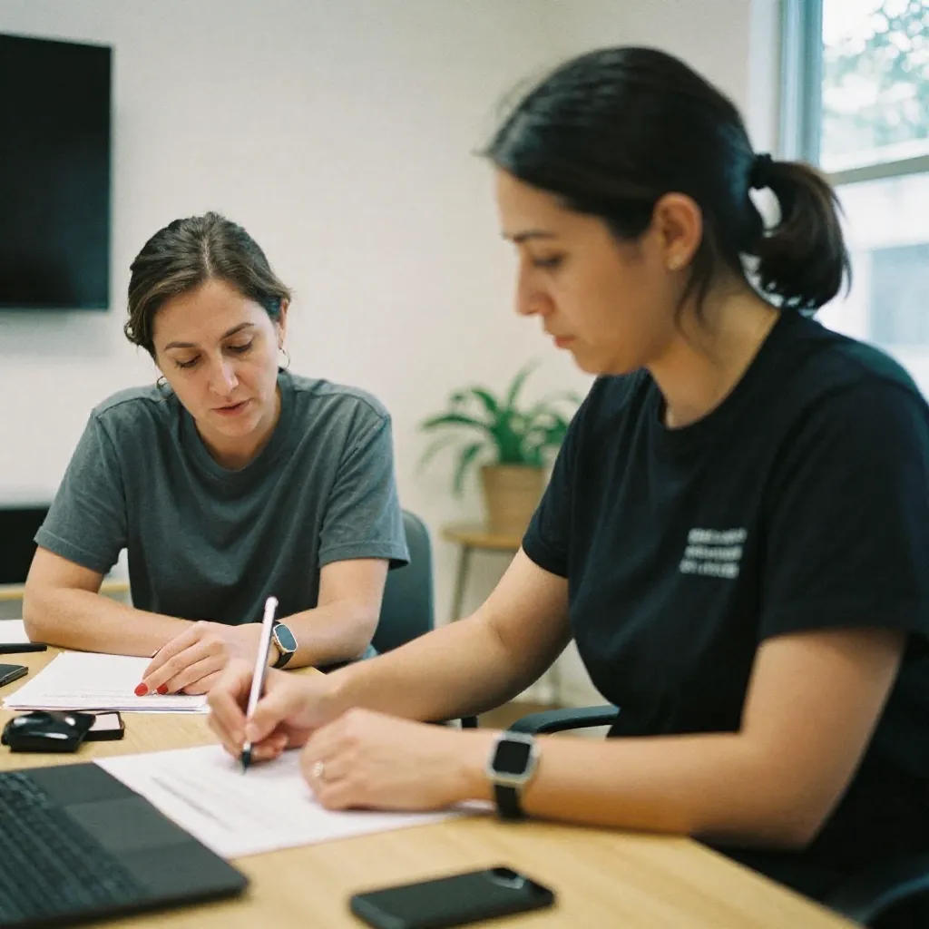 Stack of paper notes with gentle shadows